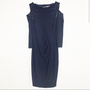 CACHÉ Black Formal Studded Long Sleeve Dress 2